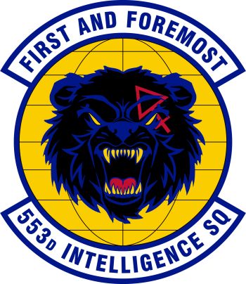 Coat of arms (crest) of the 553rd Intelligence Squadron, US Air Force