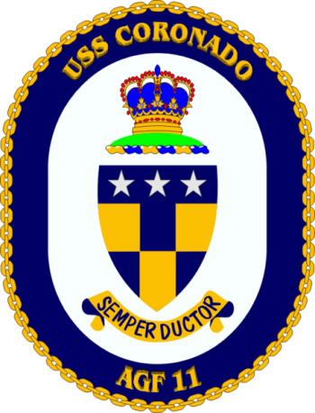 Coat of arms (crest) of the Command Ship USS Coronado (AGF-11)