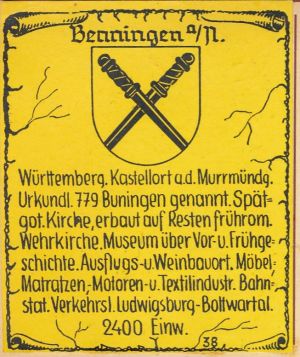 Wappen von Benningen am Neckar/Coat of arms (crest) of Benningen am Neckar