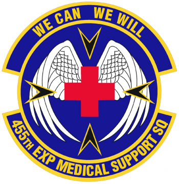 Coat of arms (crest) of the 455th Medical Support Squadron, US Air Force