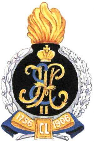 Coat of arms (crest) of the 6th General-Fieldmarshal Grand-Duke Michail Nikolayevich's Taurian Grenadier Regiment, imperial Russian Army