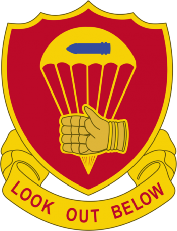 Coat of arms (crest) of 376th Parachute Field Artillery Battalion, US Army