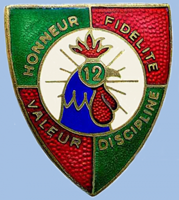 Blason de 12th Fortress Infantry Regiment, French Army/Arms (crest) of 12th Fortress Infantry Regiment, French Army