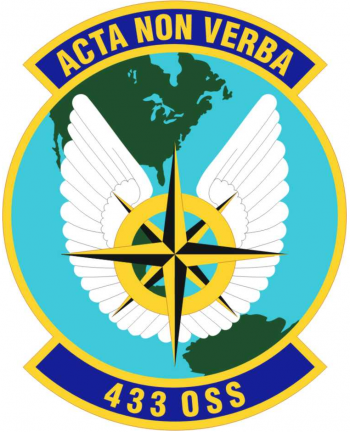 Coat of arms (crest) of the 433rd Operations Support Squadron, US Air Force