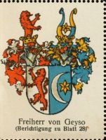 Wappen Freiherr von Geyso