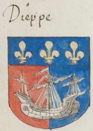 Coat of arms (crest) of Dieppe (Seine-Maritime)