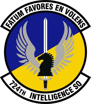 Coat of arms (crest) of the 724th Intelligence Squadron, US Air Force