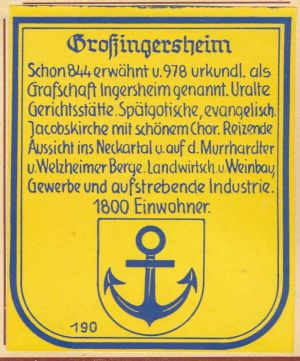 Wappen von Großingersheim/Coat of arms (crest) of Großingersheim