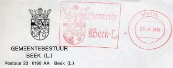 Wapen van Beek (Limburg)/Coat of arms (crest) of Beek (Limburg)