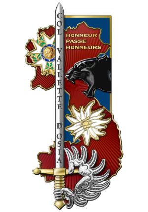 Coat of arms (crest) of the Promotion 55 Colonel Vallette d'Osia of the Combined Arms School, French Army