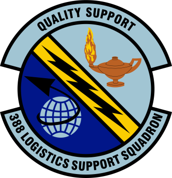 Coat of arms (crest) of the 388th Logistics Support Squadron, US Air Force
