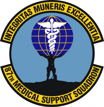 Coat of arms (crest) of the 87th Medical Support Squadron, US Air Force