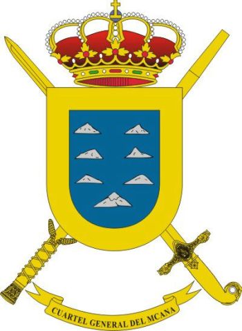 Coat of arms (crest) of the Headquarters Canarias Forces Command, Spanish Army