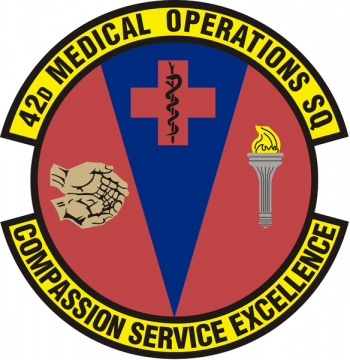 Coat of arms (crest) of the 42nd Medical Operations Squadron, US Air Force