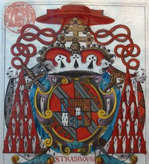Arms (crest) of Armand-Gaston-Maximilien de Rohan de Soubise