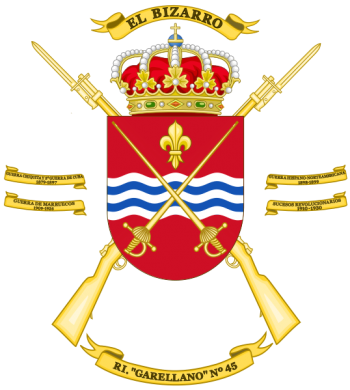 Coat of arms (crest) of the Infantry Regiment Garellano No 45, Spanish Army