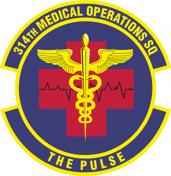 Coat of arms (crest) of the 314th Medical Operations Squadron, US Air Force
