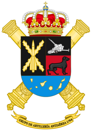 Coat of arms (crest) of the Air Defence Artillery Group I-94, Spanish Army
