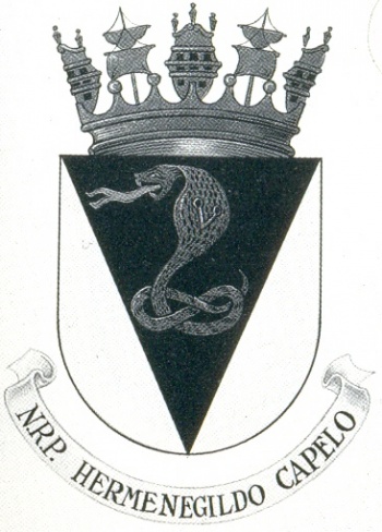 Coat of arms (crest) of the Frigate NRP Comandante Hermenegildo Capelo, Portuguese Navy