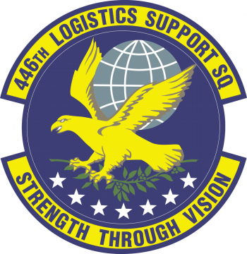 Coat of arms (crest) of the 446th Logistics Support Squadron (later Maintenance Operations Squadron), US Air Force