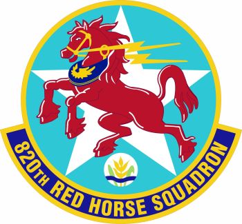 Coat of arms (crest) of the 820th RED HORSE Squadron, US Air Force