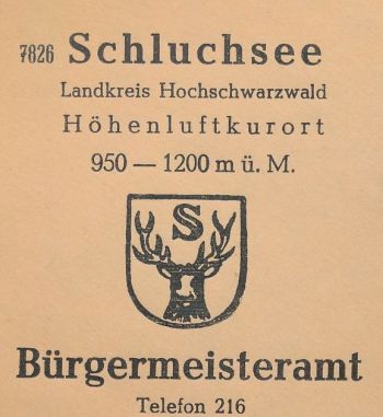 Wappen von Schluchsee/Coat of arms (crest) of Schluchsee