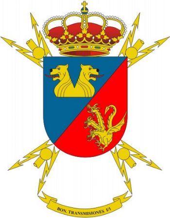 Coat of arms (crest) of the Signal Battalion I-1, Spanish Army