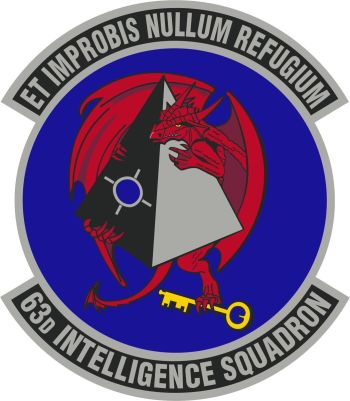 Coat of arms (crest) of the 63rd Intelligence Squadron, US Air Force
