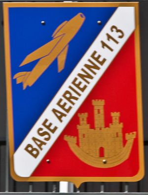 Coat of arms (crest) of the Air Force Base 113 Commandant Antonie de St.Exupery Saint Dizier-Robinson, French Air Force