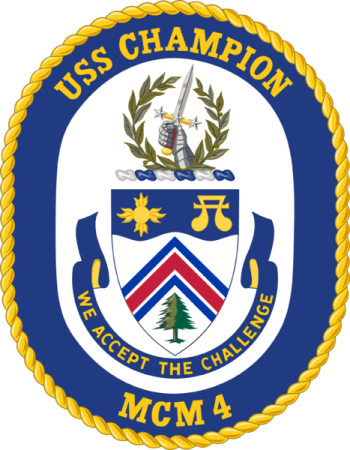 Coat of arms (crest) of the Mine Countermeasures Ship USS Champion