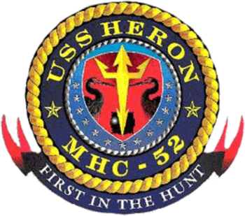 Coat of arms (crest) of the Mine Hunter USS Heron (MHC-52)
