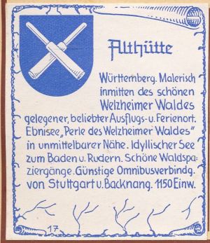 Wappen von Althütte/Coat of arms (crest) of Althütte