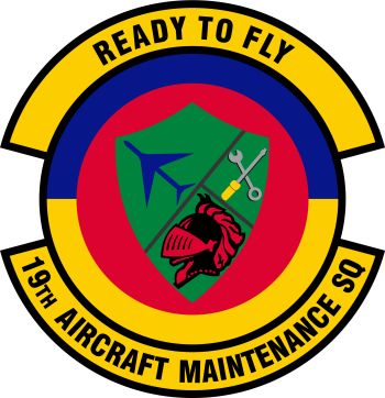 Coat of arms (crest) of the 19th Aircraft Maintenance Squadron, US Air Force