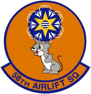 Coat of arms (crest) of the 58th Airlift Squadron, US Air Force