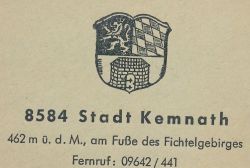 Wappen von Kemnath/ Arms of Kemnath