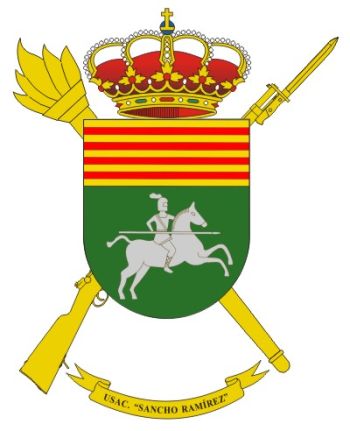 Coat of arms (crest) of the Barracks Services Unit Sancho Ramirez, Spanish Army
