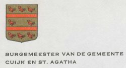 Wapen van Cuijk en Sint Agatha/Arms (crest) of Cuijk en Sint Agatha