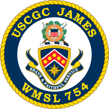 Coat of arms (crest) of the USCGC James (WMSL-754)