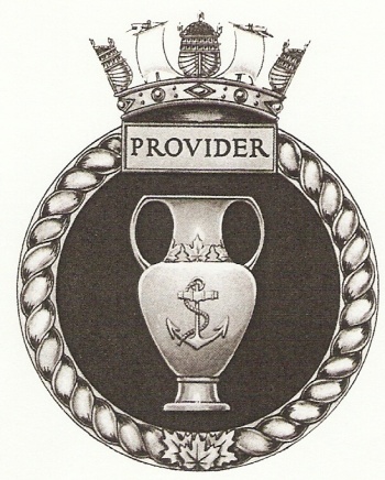 Coat of arms (crest) of the HMCS Provider, Royal Canadian Navy