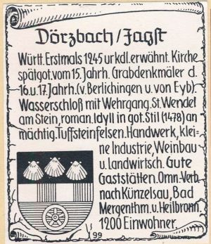 Wappen von Dörzbach/Coat of arms (crest) of Dörzbach