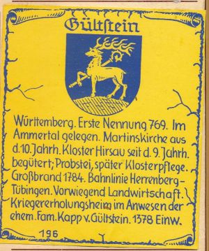 Wappen von Gültstein