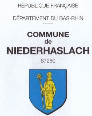 Blason de Niederhaslach/Coat of arms (crest) of {{PAGENAME