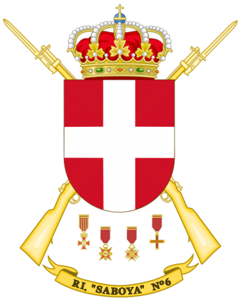 Coat of arms (crest) of the Infantry Regiment Saboya No 6, Spanish Army