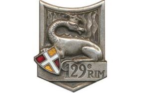 Coat of arms (crest) of the 129th Infantry Regiment, French Army