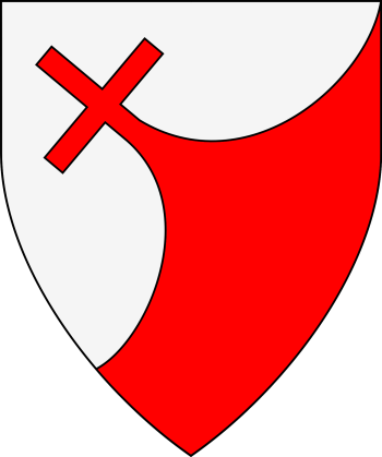 Heraldic glossary:Per Bend Sinister a Cross Issuant