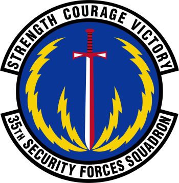 Coat of arms (crest) of the 35th Security Forces Squadron, US Air Force