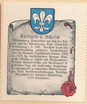 Wappen von Eningen unter Achalm/Coat of arms (crest) of Eningen unter Achalm