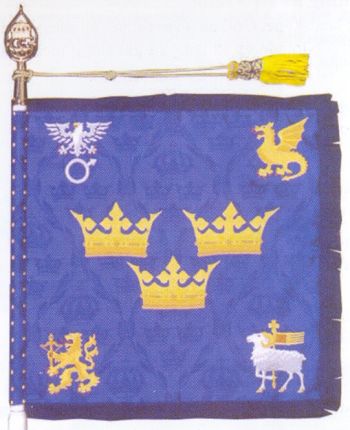 Coat of arms (crest) of the Artillery Regiment Standard Obverse