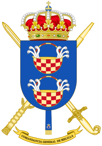 Coat of arms (crest) of the Melilla General Command, Spanish Army