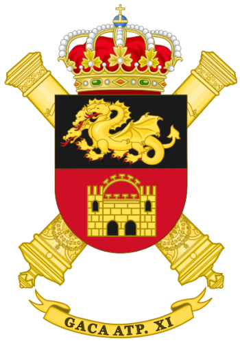 Coat of arms (crest) of the Selfpropelled Field Artillery Group XI, Spanish Army